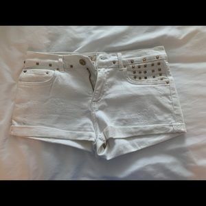 Zara white denim shorts